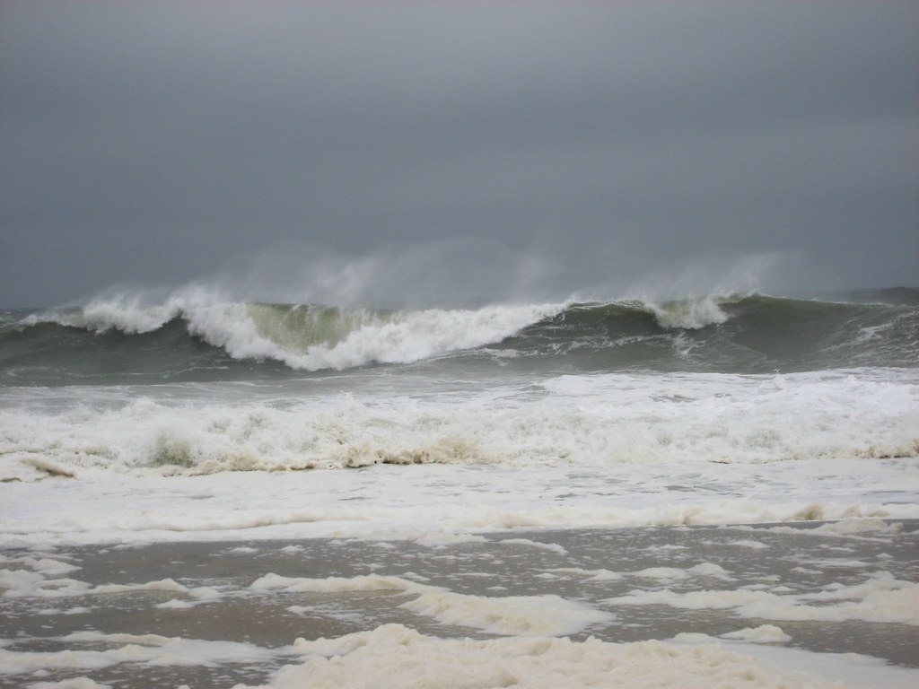 Ocean City Beach During Hurricane Earl