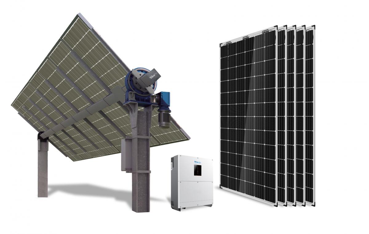 TrinaPro commercial solar tracker, modules, and inverter